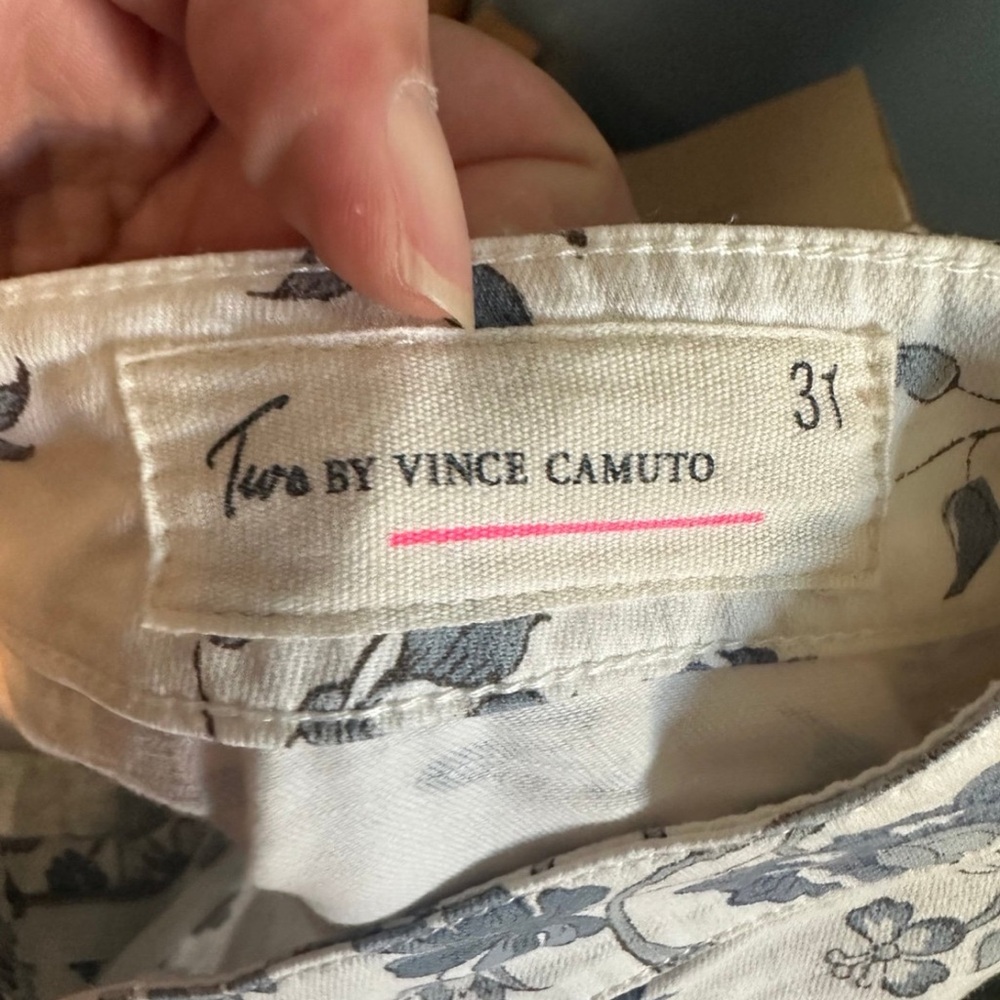 Vince Camuto Blue Floral Straight Leg Jeans - Picture 2 of 2
